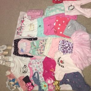 Baby girl clothe 0-9 months pants shirts and shoes